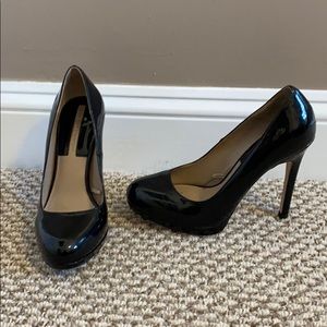 Zara black shiny closed toe heels